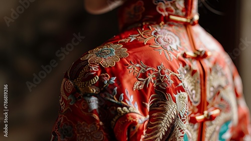 Cultural Charm: Chinese Wedding Qipao photo