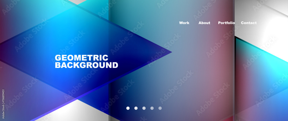 The geometric background features an array of azure triangles resembling a digital gadget display. The electric blue hues create a modern and sleek design reminiscent of electronic devices The geometric background features an array of azure triangles resembling a digital gadget display. The electric blue hues create a modern and sleek design reminiscent of electronic devices