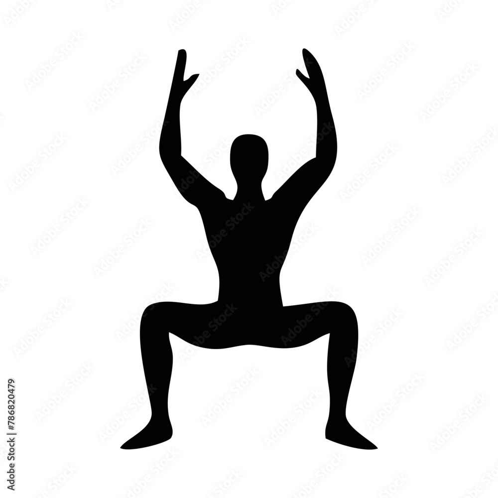 silhouette of a person in yoga pose silhouette of a person in yoga pose