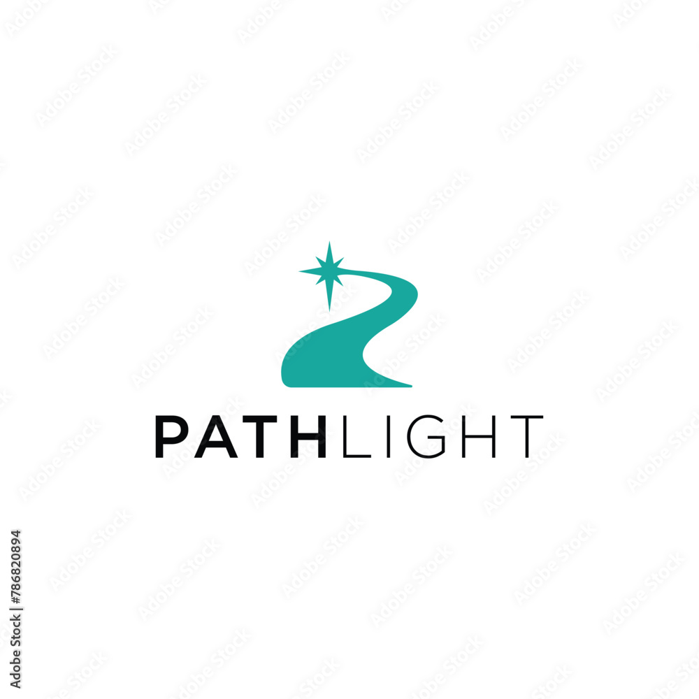 Path light logo icon vector