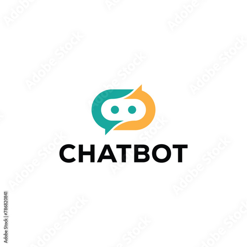 Chat robot logo icon vector
