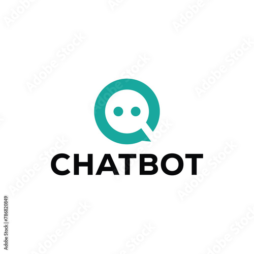 Chat bot logo icon vector