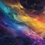  Abstract Colorful Space Wave Art Image