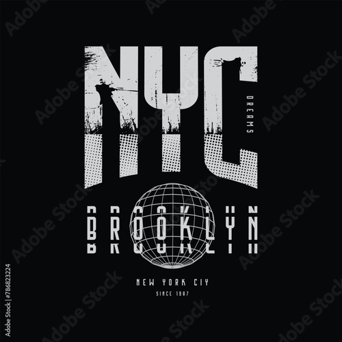 New york vector illustration and typography, perfect for t-shirts, hoodies, prints etc.
