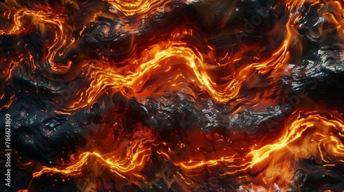 a close up of a fire with a black background