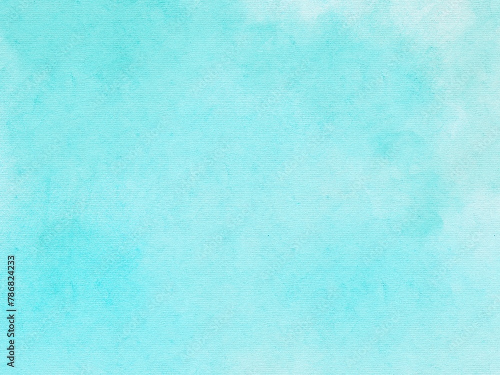 Hand draw watercolor light blue gradient abstract material background