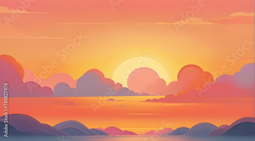 sunset over the mountains