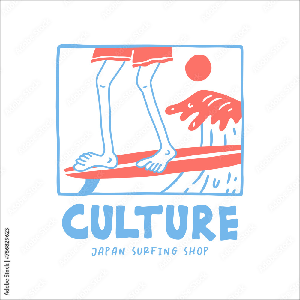 Exploring Surfing with a Japanese Twist Groovy Asia T-Shirt Design Exploring Surfing with a Japanese Twist Groovy Asia T-Shirt Design