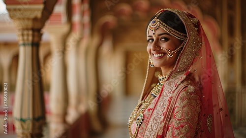 Radiant Indian Bride: Timeless Beauty in Traditional Attire