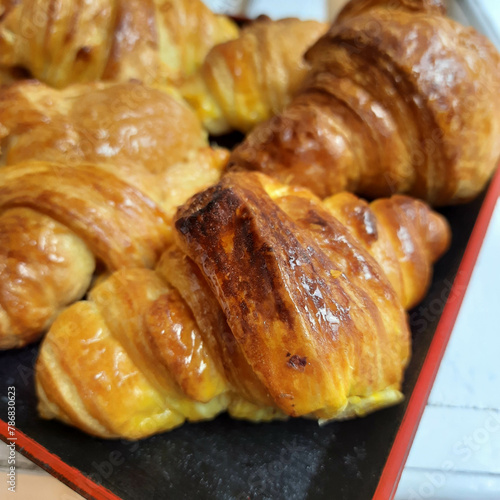 Delicious home made croissants.