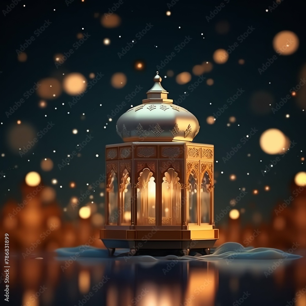 Eid mubarak and ramadan kareem greetings with islamic lantern and mosque. Eid al fitr background Eid mubarak and ramadan kareem greetings with islamic lantern and mosque. Eid al fitr background
