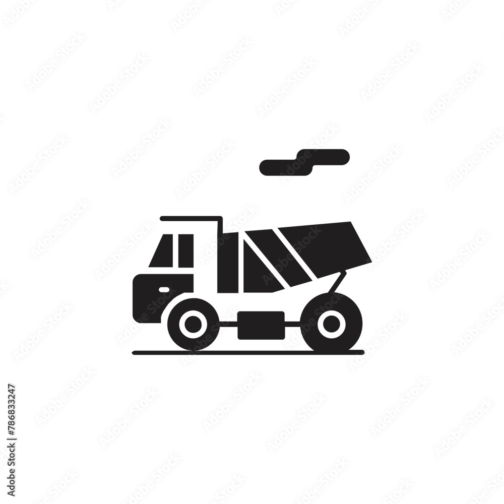 Fototapeta premium Set of Transportation Silhouette Icons. Bicycle, Train, Stop Station Sign for Public Transport Glyph Pictogram. Car, Bus, Train, Metro, Plane, Ship Icons in Front View. Isolated Vector illustration