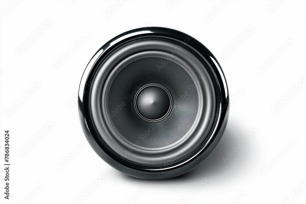 a close up of a speaker on a white background