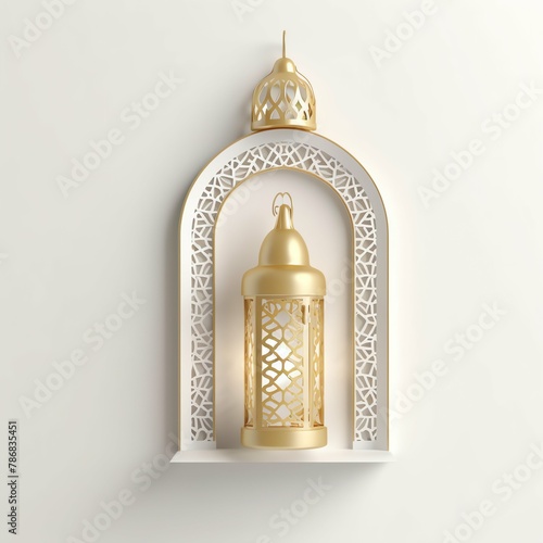 Eid mubarak and ramadan kareem greetings with islamic lantern and mosque. Eid al fitr background