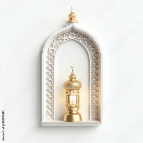 Eid mubarak and ramadan kareem greetings with islamic lantern and mosque. Eid al fitr background