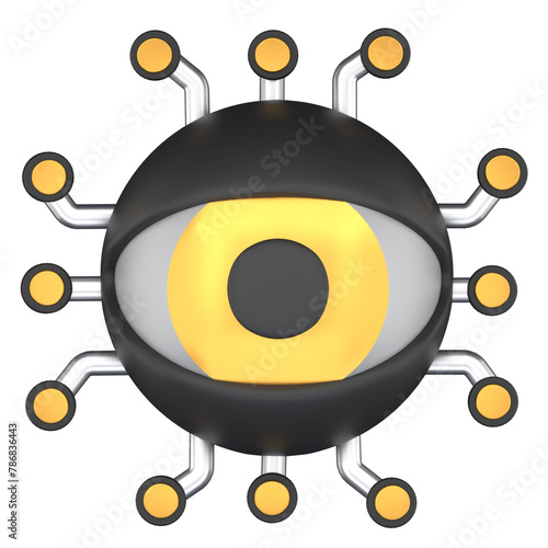 3D Icon of a sentry eye system (ID: 786836443)