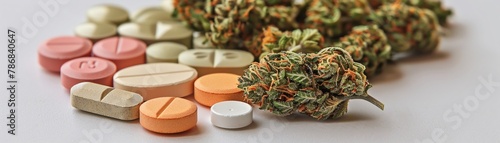 Marijuana and pain management pharmaceuticals competing in financial markets, costbenefit analysis for investors photo