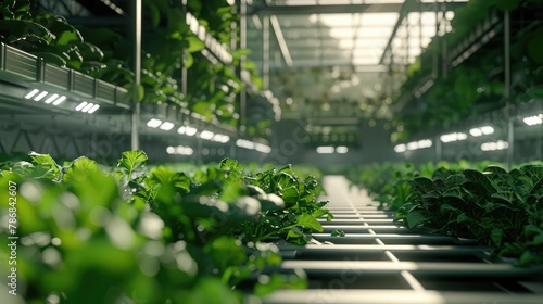 An advanced agricultural facility harnessing the power of vertical farming, hydroponics,