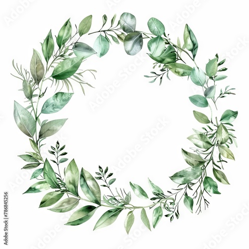 Watercolor Floral Wreath