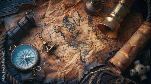 Vintage nautical tool, AI Generative