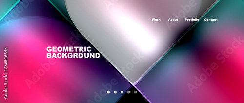 A geometric background featuring a blurred image of a heart in shades of purple, violet, magenta, and electric blue. The rectangle is surrounded by a watery sky atmosphere