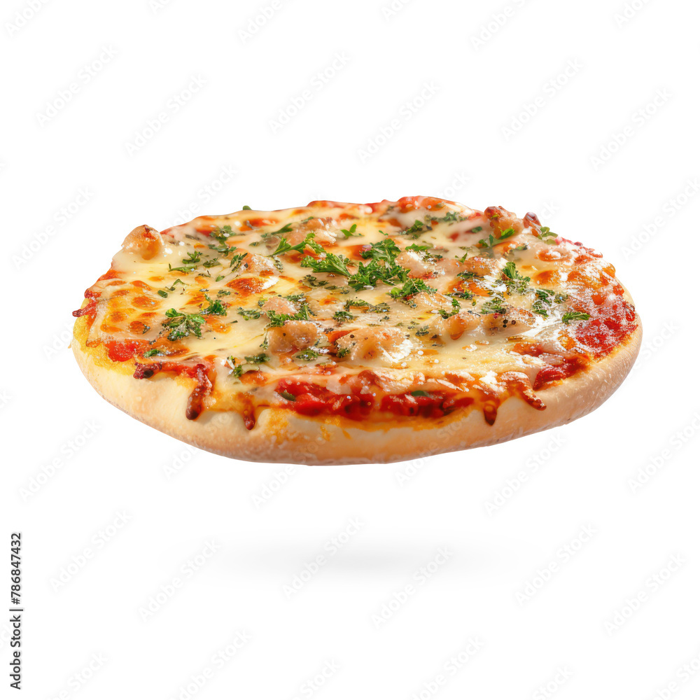 pizza floating on transparency background PNG
