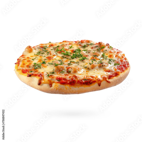 pizza floating on transparency background PNG 