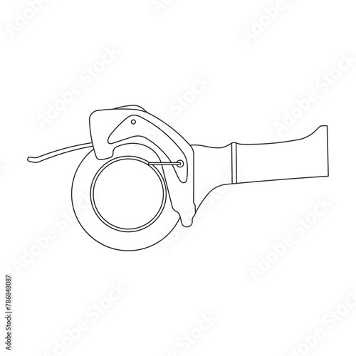Hand drawn cartoon Vector illustration tape dispenser icon Isolated on White
