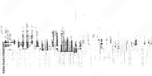 Distress grunge black dusty texture. Balck and white isolate plash with rack and line dot texture.	