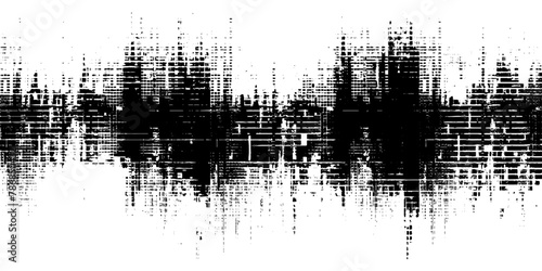 Distress grunge black dusty texture. Balck and white isolate plash with rack and line dot texture.	