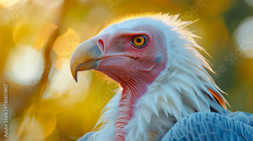 Close up portrait of Egyptian vulture in nature photo