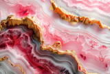 Abstract background with a pink and gold marble texture. Created with Ai
