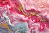 Abstract marble texture with pink and gold swirls in the style of nature. Created with Ai