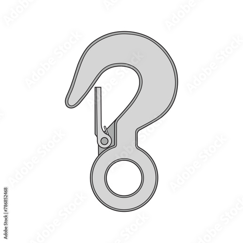 cartoon Vector illustration snap hook icon Isolated on White