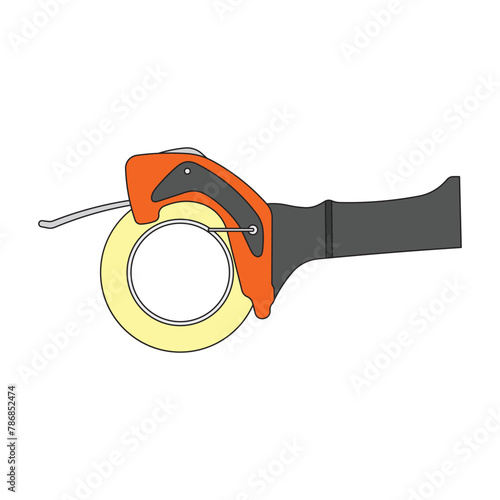 cartoon Vector illustration tape dispenser icon Isolated on White