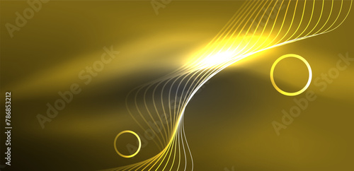 A vibrant yellow background adorned with intricate circles and lines, creating a mesmerizing pattern. Macro photography of terrestrial plants, water, and metal elements, reminiscent of still life art