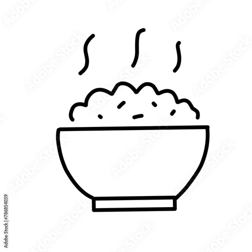 Rice doodle illustration