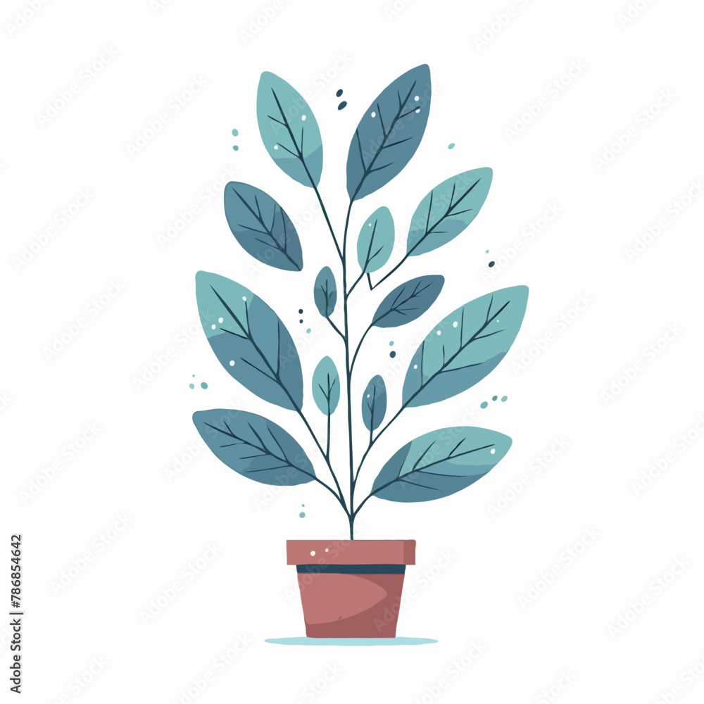 Indoor plant interior design decor money plant cactus in a tub white background green eco friendly studio design vector Indoor plant interior design decor money plant cactus in a tub white background green eco friendly studio design vector