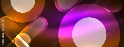 A mesmerizing display of colorful circles in shades of purple, violet, magenta, and electric blue on a dark background, creating a vibrant and eyecatching pattern