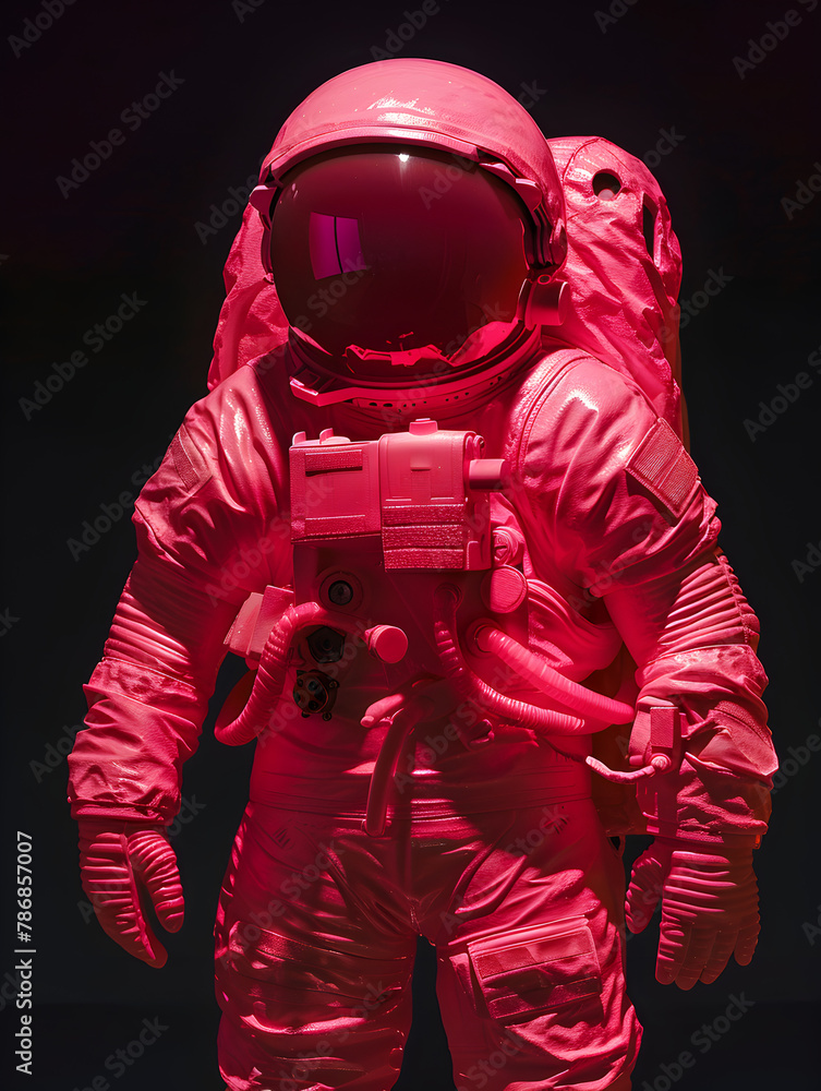 The Enigmatic Glow of a Pink Astronaut Suit