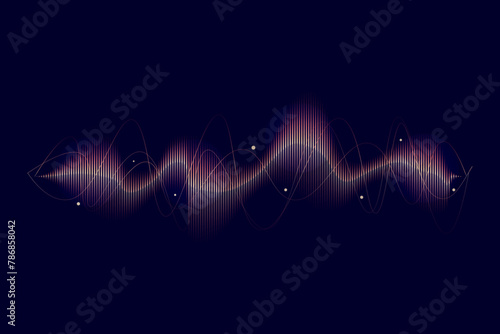 Abstract sound waves equalizer music vibration frequency beat spectrum background wallpaper. Vector modern digital gradient wave.