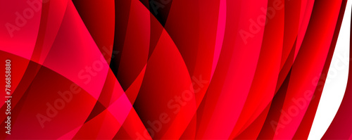 A closeup image of a red curtain resembling the vibrant magenta color found in flowers of the Rose family. The tints and shades create a striking contrast against the white background