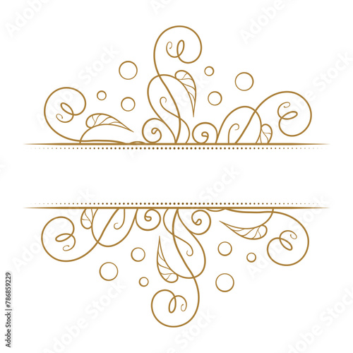 Vector floral split monogram template on a white background