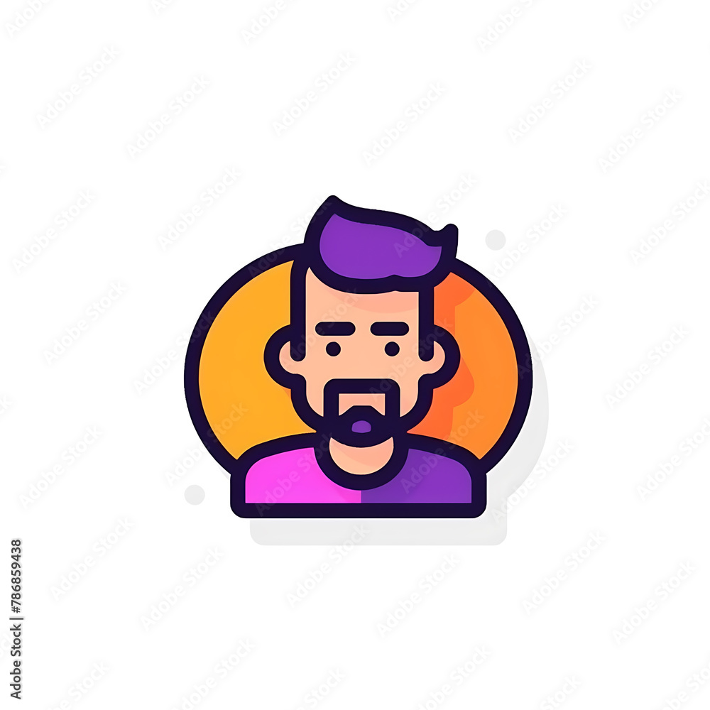 Employee Of The Month icon on white background Employee Of The Month icon on white background