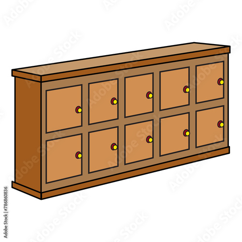 sideboard vector illustration