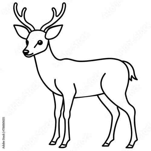 deer mascot deer silhouette deer face vector icon svg characters Holiday t shirt black deer drawn trendy logo Vector illustration deer line art on a white background