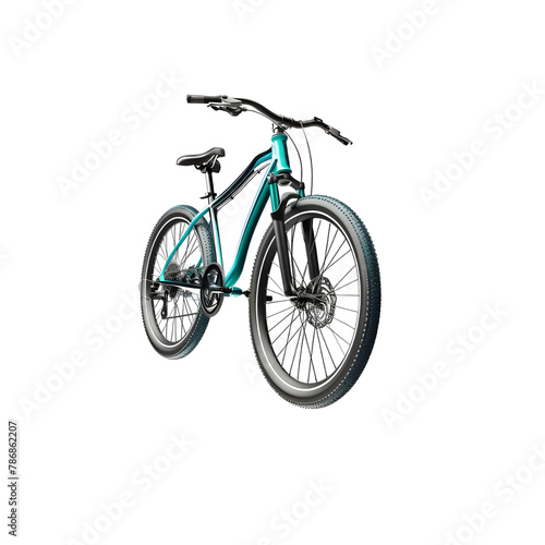 holographic representation of advanced bicycle isolated on transparent background