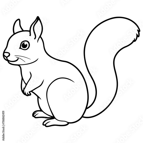 squirrel with acorn mascot,squirrel silhouette,squirrel face vector,icon,svg,characters,Holiday t shirt,black squirrel drawn trendy logo Vector illustration,squirrel line art on a white background