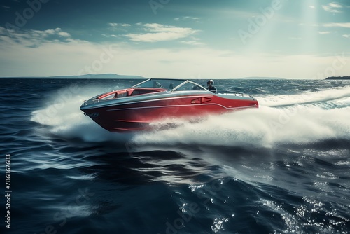 Luxury motorboat on the sea © MahmudulHassan