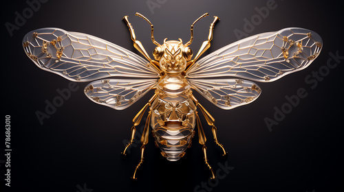 rendering of golden bee cap
